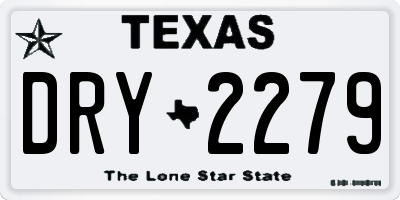 TX license plate DRY2279
