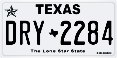 TX license plate DRY2284