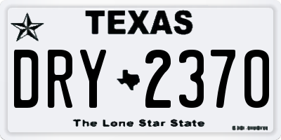 TX license plate DRY2370