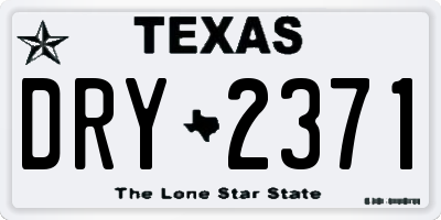 TX license plate DRY2371