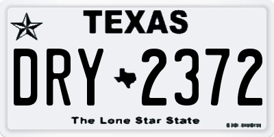 TX license plate DRY2372