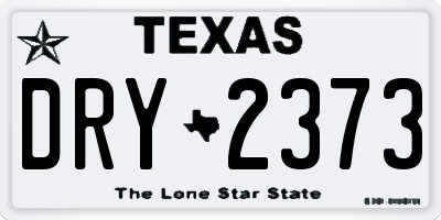 TX license plate DRY2373