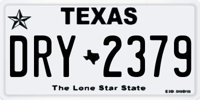 TX license plate DRY2379
