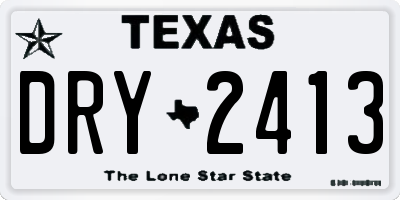 TX license plate DRY2413