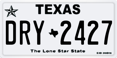 TX license plate DRY2427
