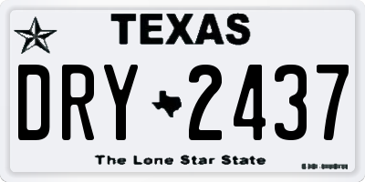 TX license plate DRY2437