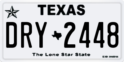 TX license plate DRY2448