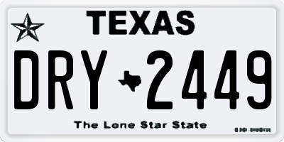 TX license plate DRY2449