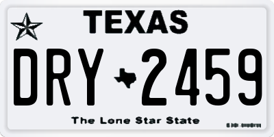 TX license plate DRY2459
