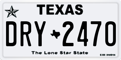 TX license plate DRY2470