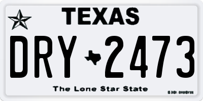TX license plate DRY2473