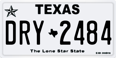 TX license plate DRY2484