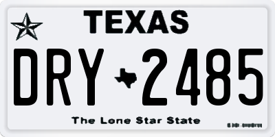 TX license plate DRY2485