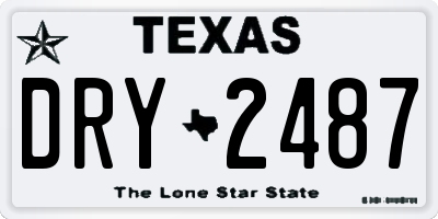 TX license plate DRY2487