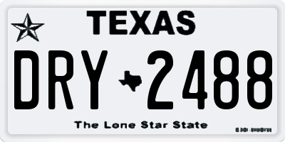 TX license plate DRY2488