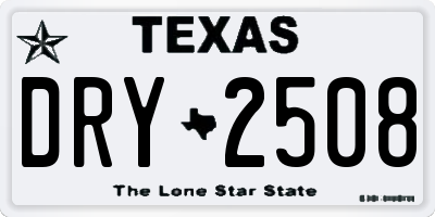 TX license plate DRY2508