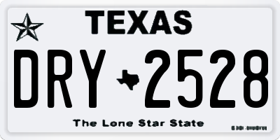 TX license plate DRY2528