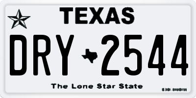 TX license plate DRY2544