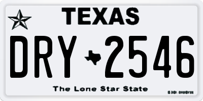 TX license plate DRY2546