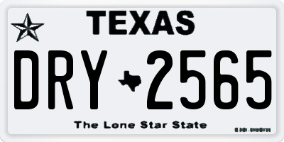 TX license plate DRY2565