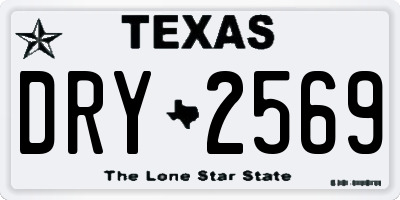TX license plate DRY2569