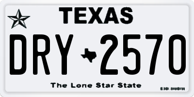 TX license plate DRY2570