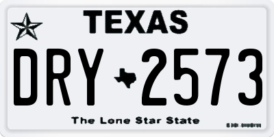 TX license plate DRY2573