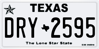 TX license plate DRY2595