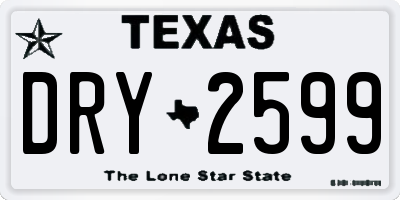 TX license plate DRY2599