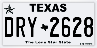 TX license plate DRY2628
