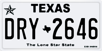 TX license plate DRY2646