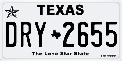 TX license plate DRY2655