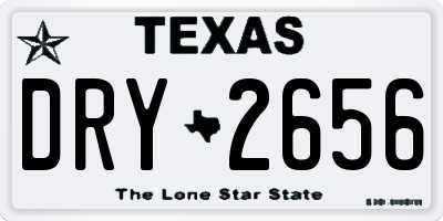 TX license plate DRY2656