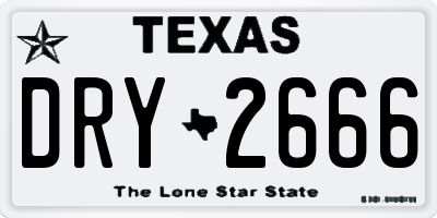 TX license plate DRY2666