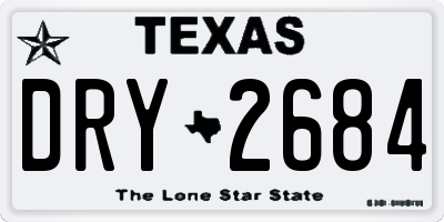 TX license plate DRY2684