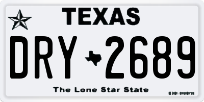 TX license plate DRY2689