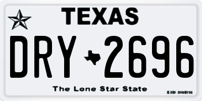 TX license plate DRY2696