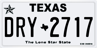 TX license plate DRY2717
