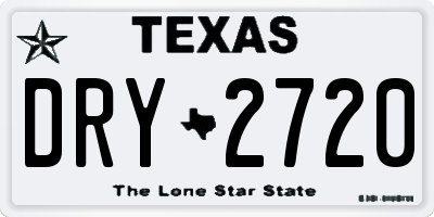 TX license plate DRY2720