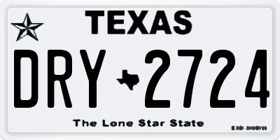 TX license plate DRY2724