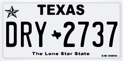TX license plate DRY2737