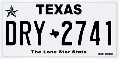 TX license plate DRY2741