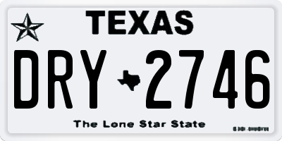 TX license plate DRY2746