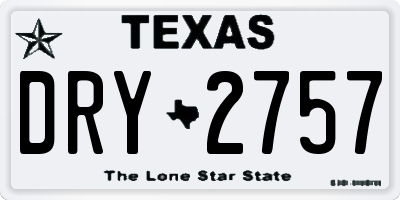 TX license plate DRY2757