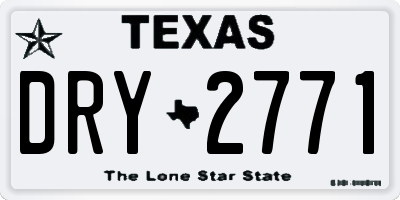 TX license plate DRY2771