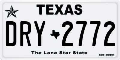 TX license plate DRY2772