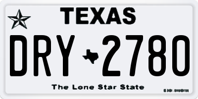 TX license plate DRY2780