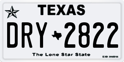 TX license plate DRY2822