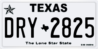 TX license plate DRY2825