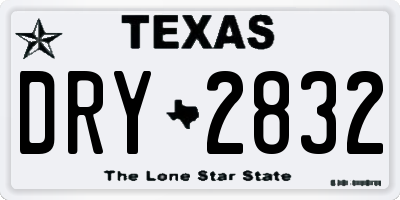 TX license plate DRY2832
